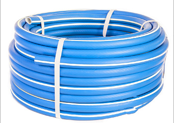 Шланг ТЭП армированный 3-х слойный 18х24мм 3/4" COLOR синий с белой полосой 104757 Шланг ТЭП армированный 3-х слойный 18х24мм 3/4" COLOR синий с белой полосой 104757