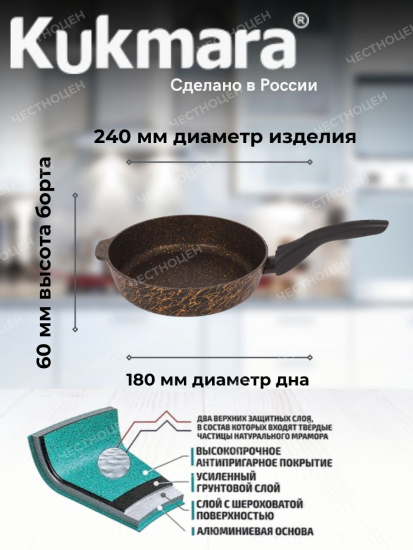 Сковорода глубокая 240мм со съемной ручкой,со стекл.крышкой,АП линия"Грация"(черный/золото)сгчз242а Сковорода глубокая 240мм со съемной ручкой,со стекл.крышкой,АП линия"Грация"(черный/золото)сгчз242а