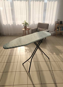 Гладильная доска на стальной сетке с х/б чехлом  110x33cm OLS-335-6