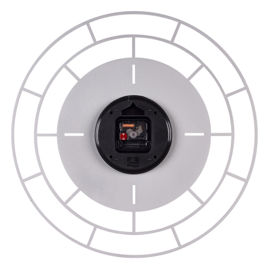 Часы настенные из металла, 50см, открытая стрелка, серебро "Венеция" "Рубин" 5025-002,,