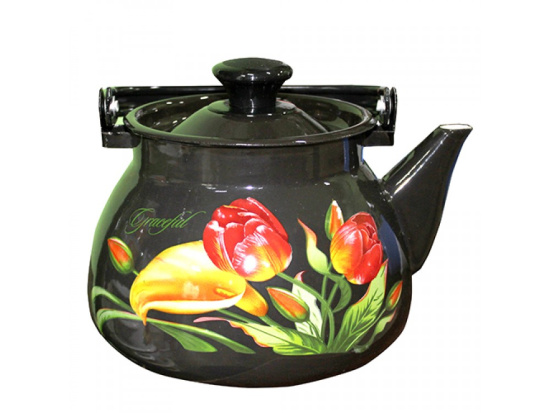 Чайник для плиты 3,0л 42104-122/6 без свистка  п/р сферич. (Керчь) коричневый