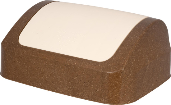Контейнер для мусора Wood 12 л с крышкой-маятником, сливочный/бук SC480311000