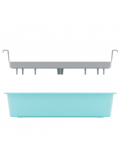 Лоток "Мур-мяу" (с сеткой)(голубой) М7848