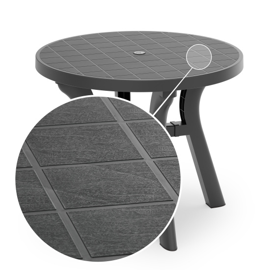 Стол круглый "Атлант" 900мм (графит) М8820