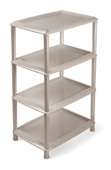 Этажерка универсальная "Джета" 4 полки коричнево-серая С742КСЕР