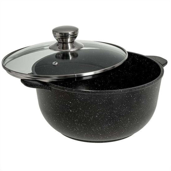 Кастрюля алюминиевая с антипригарным покрытием и стеклянной крышкой 3л серии "Орион" 1703-04-10