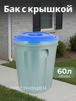 Бак "Эконом" 60л. с крышкой М8341