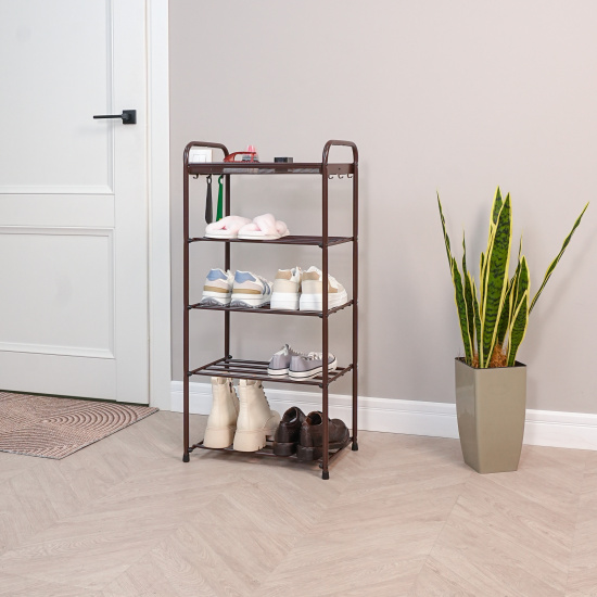 Подставка для обуви "Альфа 15" (Коричневый)(5-ти полочная,40см)