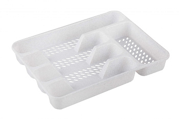 Лоток для столовых приборов "Капелька" белый М7067