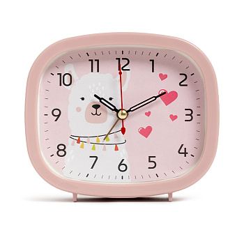 В5-018 Будильник кварц, корпус розовый "Альпака"