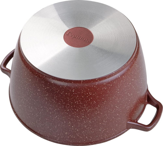 Кастрюля 5л. Шоколад лит/руч. с кр. (п/у), к263аш