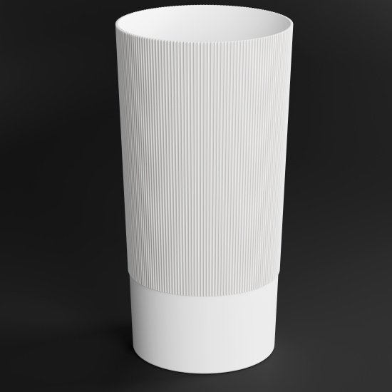 Ваза под срезку "Версаль" Д200мм, В400мм (белый) М8967