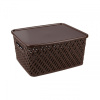 Корзина "Плетенка" (350*290*175) с крыш. уп7) М3557 М3558 М3582