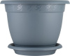 Горшок для цветов InGreen Афродита D 290 mm, 7,8л с подставкой №6 серый IG420611026 