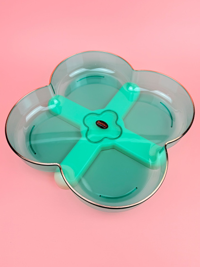 Блюдо на подставке 25*25см (пластик) цвет микс OLS-033А-7