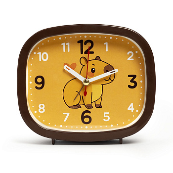 Будильник кварц. корпус коричневый Капибара В5-023