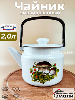 Чайник для плиты 2,0л С-2710П2/4Рч  "Грибная поляна"
