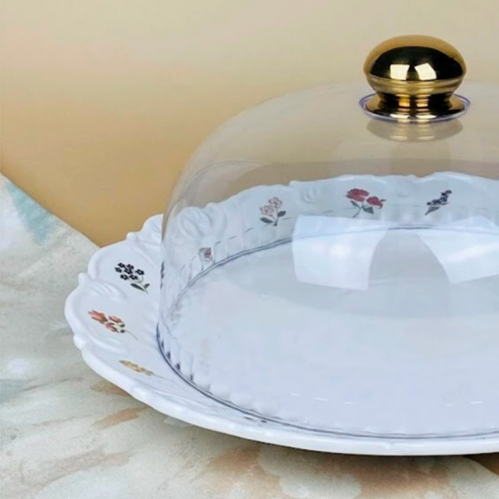 Блюдо 34х17см с крышкой КРОКУС в под.уп. 109-223