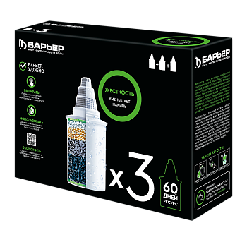 Картридж для воды для фильтра кувшина "БАРЬЕР Жесткость" (упак. 3 шт.) К273Р00