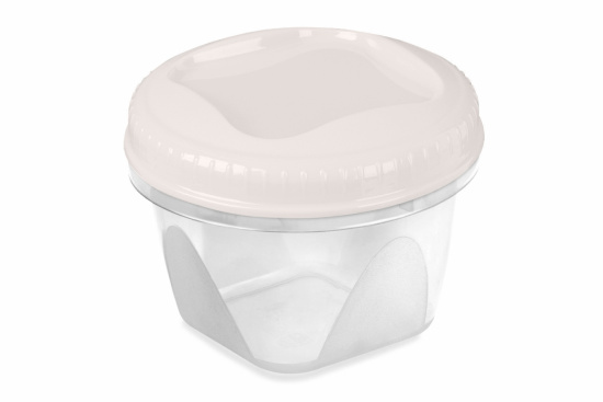 Банка с завинчивающейся крышкой "Тондо" 1,2л кремовая С287КРЕМ