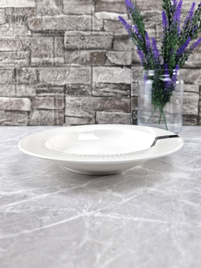 Тарелка cуповая 21,5*3,5см Lance Белье (фарфор) OLS-DM-74