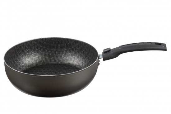 61692437 Сотейник 240мм, 1 ручка,ст/кр ап Сплав А5 "Лён"