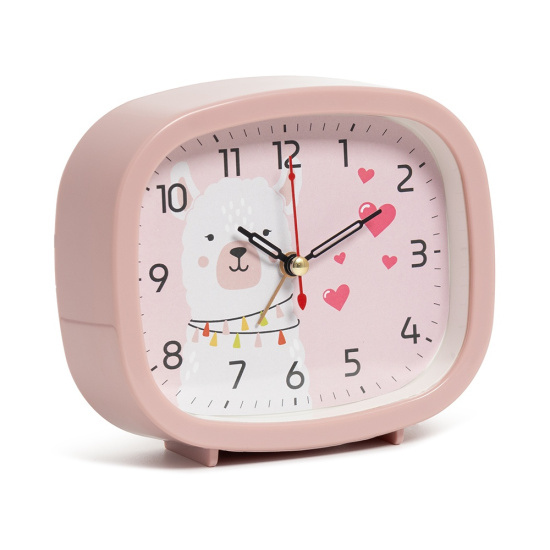 В5-018 Будильник кварц, корпус розовый "Альпака"