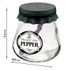Банка д/хран.стекл.260мл ТО63 с крышкой silicopy чёрная+ложка "Beautiful home PEPPER" 00485-00681    Банка д/хран.стекл.260мл ТО63 с крышкой silicopy чёрная+ложка "Beautiful home PEPPER" 00485-00681