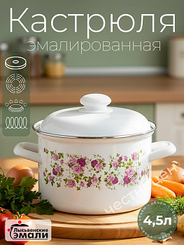 Кастрюля 4,5л 1615АП2/4  "Китайская роза"