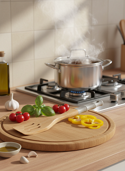 Лопатка кулинарная с прорезями 30,5*5,5см Linea BAMBOO 74-202