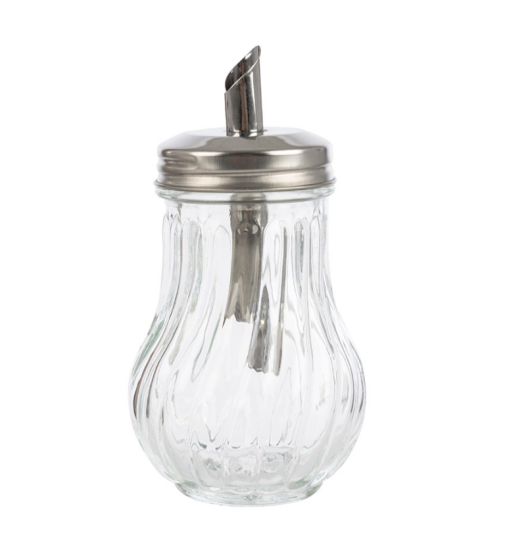 Сахарница 200 мл, DOLCE, стеклянная с дозатором из нерж стали 103762