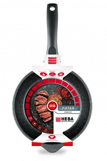 Сковорода 18 "Каменная" Черный гранит н/р 18118у Сковорода 18 "Каменная" Черный гранит н/р 18118у
