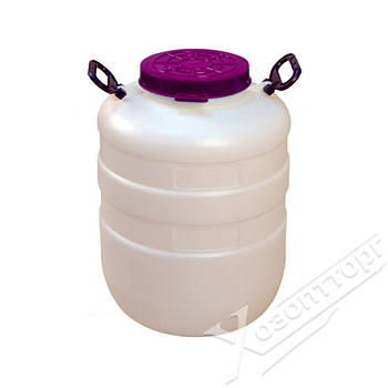 Бочка 40л.круглая белая Дачная