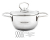 Кастрюля 0,8л. с крышкой нержавеющая сталь 3-х сл. капсульное дно НМ 5312 (12 см)