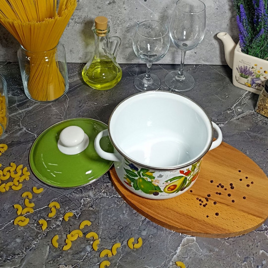 Кастрюля 2,0л цил. Авокадо 6RD161М белосн.