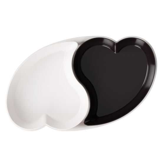 Набор салатников"Ромео и Джульетта" 2 шт. бело-черный М8174 