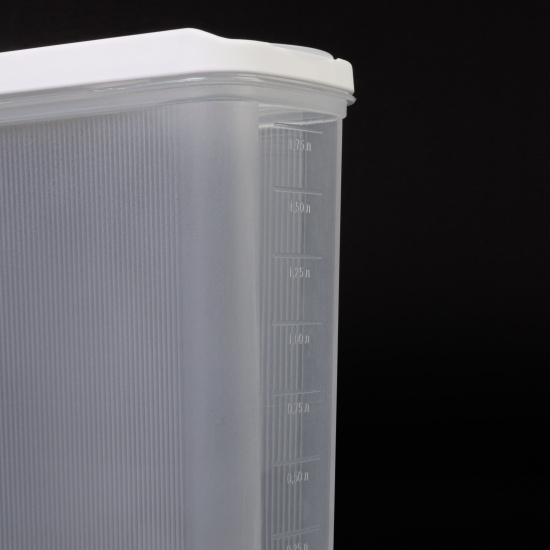 Емкость для сыпучих продуктов "Лайн" 2л (белый) М9005 Емкость для сыпучих продуктов "Лайн" 2л (белый) М9005