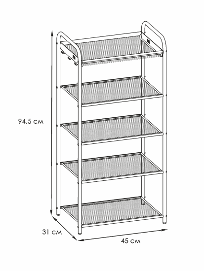 Подставка для обуви "Верона 15" (черный) 
