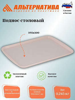 Поднос столовый 395х300мм М8191