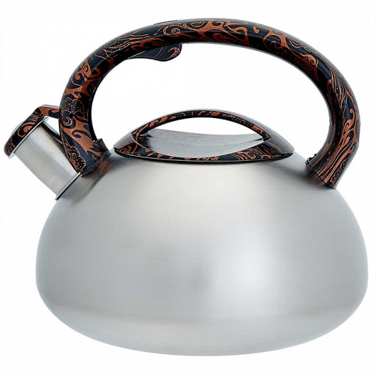 Чайник для плиты 3,0л нержавеющая сталь WEBBER ВЕ-0594 со свистком  сатин 