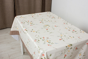 Клеенка Алегра, 140 см, SR6056-1, Кремовые цветы