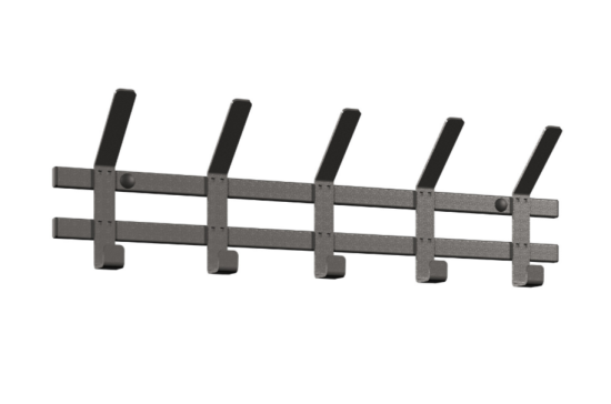 Вешалка настенная "ТОРОНТО 5" (Графит) ВНТ5 ГР