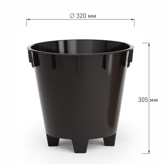 Горшок цветочный "Лея" 17л двойной (с автополивом) (бежевый) М8865