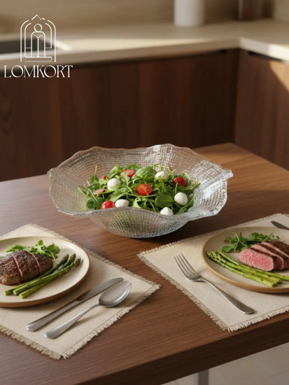 Салатник 24.5 см прозрачный IVV (реплика)  OLS-8235.1