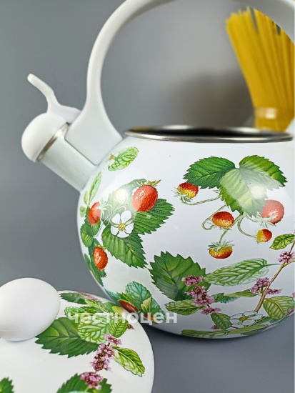 ЧАЙНИК AGNESS ЭМАЛИРОВАННЫЙ СО СВИСТКОМ, 2,2Л, ИНДУКЦИОННОЕ ДНО 934-569