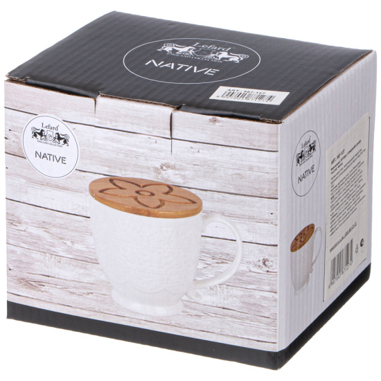 КРУЖКА С КРЫШКОЙ LEFARD "NATIVE" 500 МЛ (КОР=12ШТ.) (587-127)