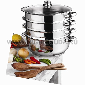 Arian Gastro Мантоварка 28см 3 секц мет/руч, ст/кр, арт. 9213.011