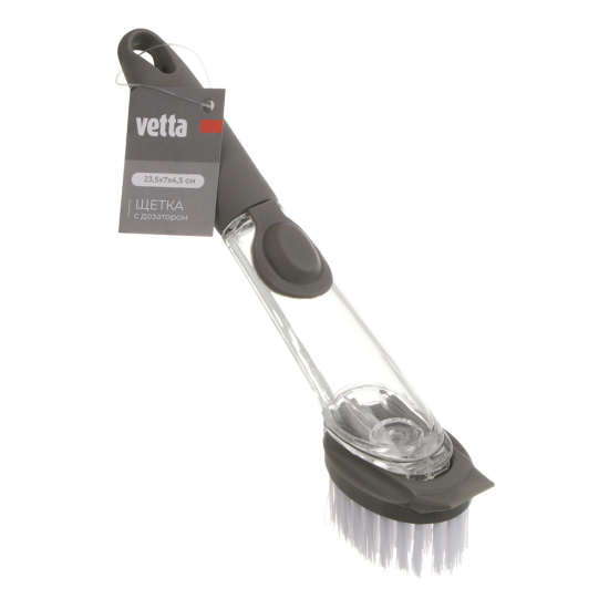 VETTA Щетка длинная с дозатором, полипропилен, 22,5х5,5х4,5 см 441-261