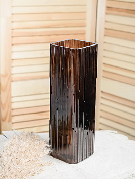 Ваза "Квадро" малая 86мм*86мм h-255мм 1903-Н5 "Браун" 