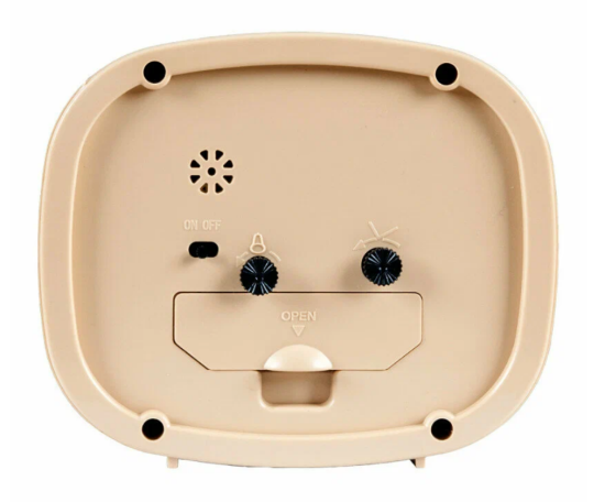 В5-004 Будильник кварц d=15см корпус бежевый "Классика" "Рубин"